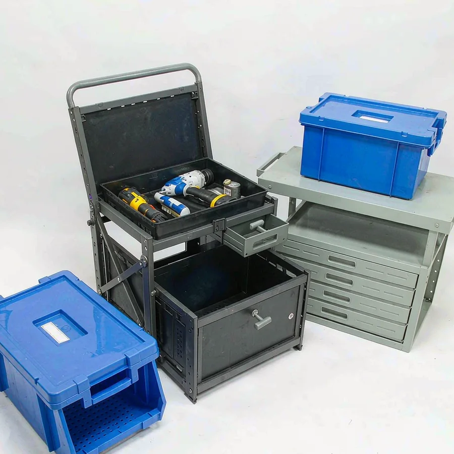 工位器具：五抽工具车 承重 200kg 带锁 工业级